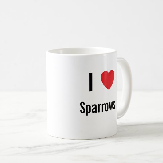 I Liebe Sparrow Kaffeetasse (VorderseiteRechts)