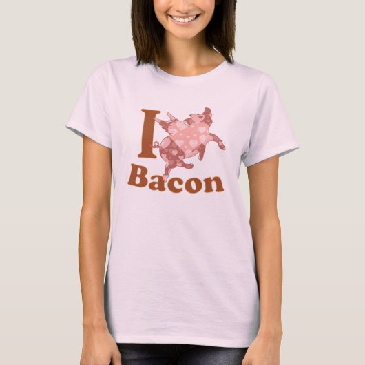 I LIEBE-SPECK-Fliegenschwein T-Shirt (Vorderseite)