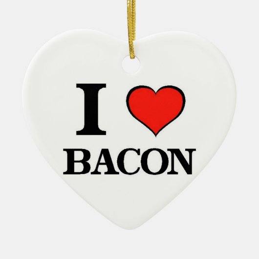 I Liebe-Speck Keramikornament (Vorne)