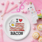 I Liebe-Speck Pappteller (Party)