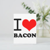 I Liebe Speck Postkarte (Stehend Vorderseite)