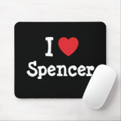 I Liebe Spencer Herzstück personalisiert Mousepad (Mit Mouse)