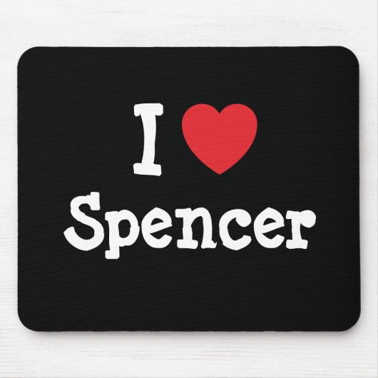 I Liebe Spencer Herzstück personalisiert Mousepad (Vorne)