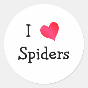 I Liebe Spiders Runder Aufkleber