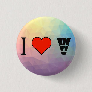 I Liebe-Spiel von Badminton Button