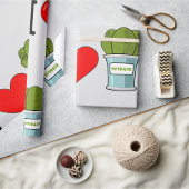 I Liebe Spinach Wrapping Paper Geschenkpapier