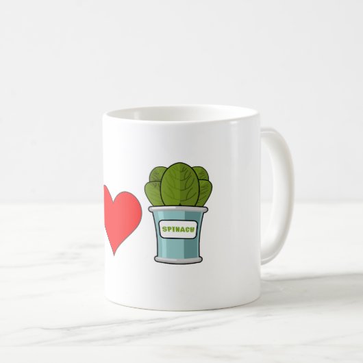 I Liebe Spinat Kaffeetasse (VorderseiteRechts)
