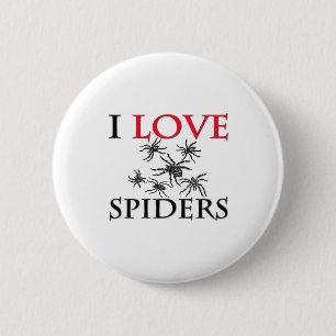 I Liebe-Spinnen Button