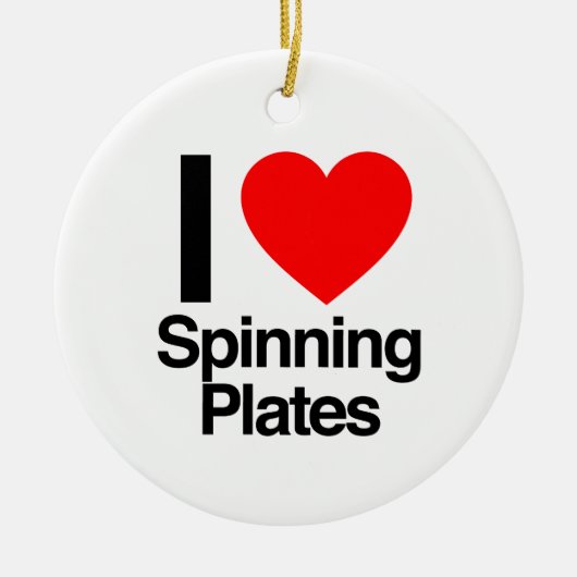 i Liebe Spinnerei Teller Keramikornament (Vorne)
