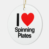 i Liebe Spinnerei Teller Keramikornament (Links)