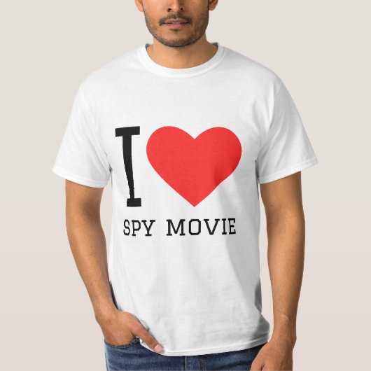 I Liebe Spionage-Filme T-Shirt (Vorderseite)
