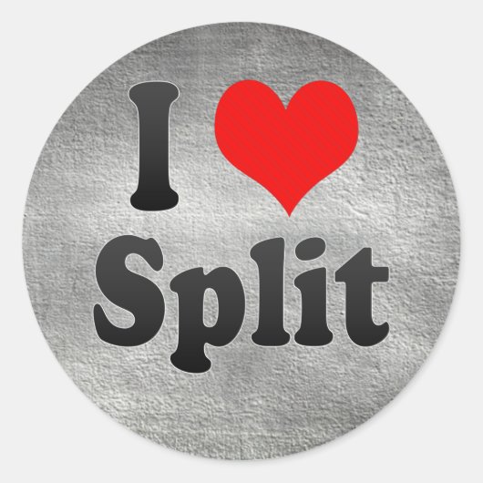 I Liebe Split, Kroatien Runder Aufkleber (Vorderseite)