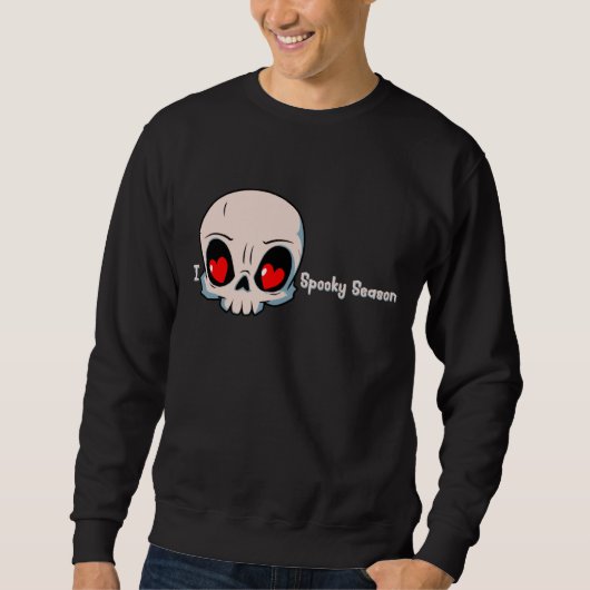 I Liebe Spooky Jahreszeit Sweatshirt (Vorderseite)