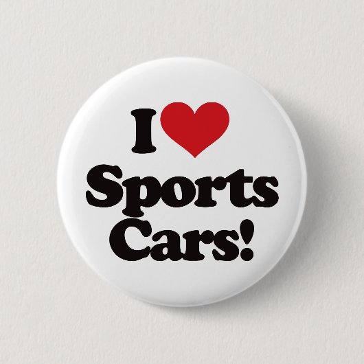I Liebe-Sport-Autos! Button (Vorderseite)