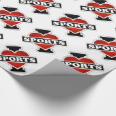 I Liebe-Sport Geschenkpapier (Ecke)