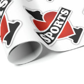I Liebe-Sport Geschenkpapier (Rolleneckpunkt)