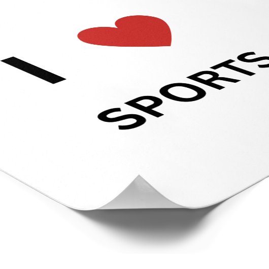 I Liebe Sport Poster (Ecke)