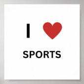 I Liebe Sport Poster (Vorne)