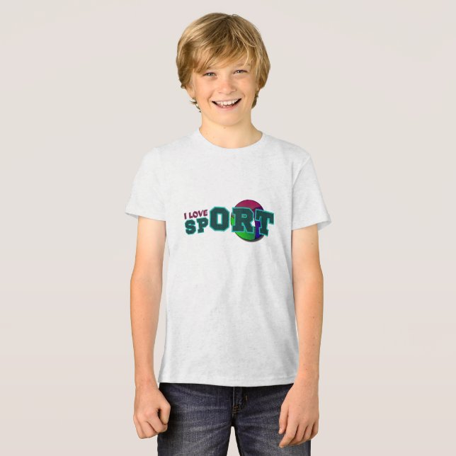 I Liebe Sport Tri-Blend Shirt (Vorderseite voll)
