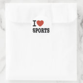 I LIEBE SPORTS RUNDER AUFKLEBER (Tasche)