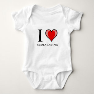I Liebe-Sporttauchen Baby Strampler