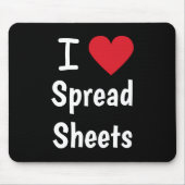I Liebe Spreadsheets Classic Black and Red Gift Mousepad (Vorne)