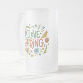 I Liebe Spring Mattglas Bierglas (Vorderseite Links)