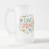 I Liebe Spring Mattglas Bierglas (Links)