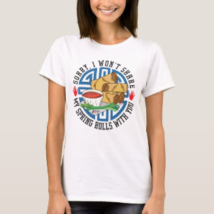 I Liebe Spring Rolls Women White T-Shirt