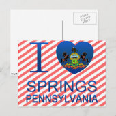 I Liebe Springs, PA Postkarte (Vorne/Hinten)