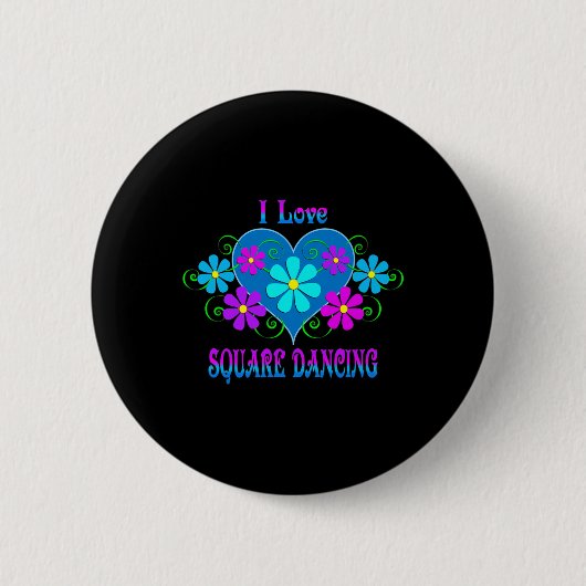 I Liebe Square Tancing Button (Vorderseite)