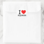 I Liebe Squash Runder Aufkleber (Tasche)