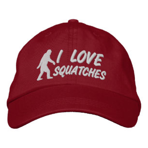 I Liebe Squatches Bestickte Baseballkappe