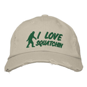 I Liebe Squatchin Bestickte Kappe