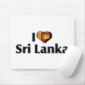 I Liebe Sri Lanka Flag Mousepad (Mit Mouse)
