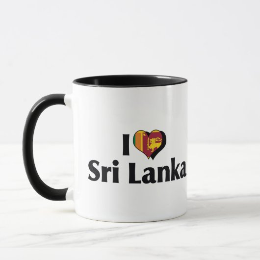 I Liebe Sri Lanka Flag Tasse (Links)