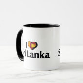 I Liebe Sri Lanka Flag Tasse (Vorderseite Links)
