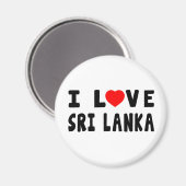 I Liebe Sri Lanka Magnet (Vorderseite/Rückseite)