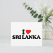 I LIEBE SRI LANKA POSTKARTE (Stehend Vorderseite)