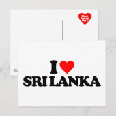 I LIEBE SRI LANKA POSTKARTE (Vorne/Hinten)