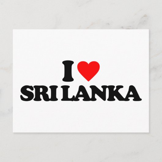 I LIEBE SRI LANKA POSTKARTE (Vorderseite)