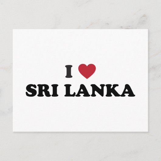 I Liebe Sri Lanka Postkarte (Vorderseite)