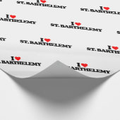 I LIEBE ST BARTHELEMY GESCHENKPAPIER (Ecke)