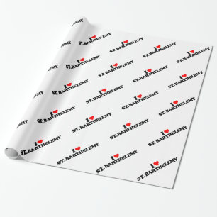 I LIEBE ST BARTHELEMY GESCHENKPAPIER
