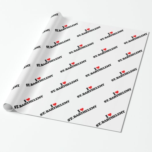 I LIEBE ST BARTHELEMY GESCHENKPAPIER (Ungerollt)