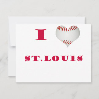 I Liebe St. Louis Heart Shaped Baseball Red Letter