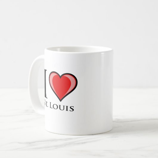 I Liebe St. Louis Kaffeetasse (Vorderseite Links)