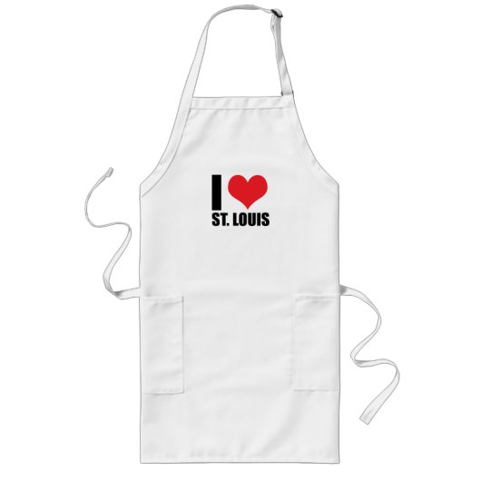 I Liebe St. Louis Lange Schürze (Vorne)