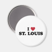 I Liebe St. Louis Missouri Magnet (Vorderseite/Rückseite)