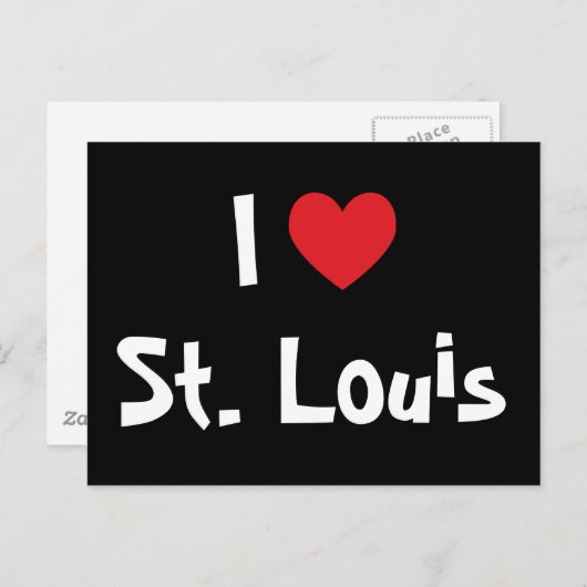 I Liebe St. Louis Postkarte (Vorne/Hinten)